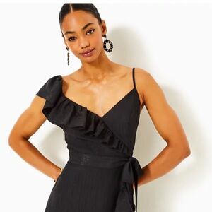 SOLD! NWT. Lavianna Ruffle Dress - Noir size 6.